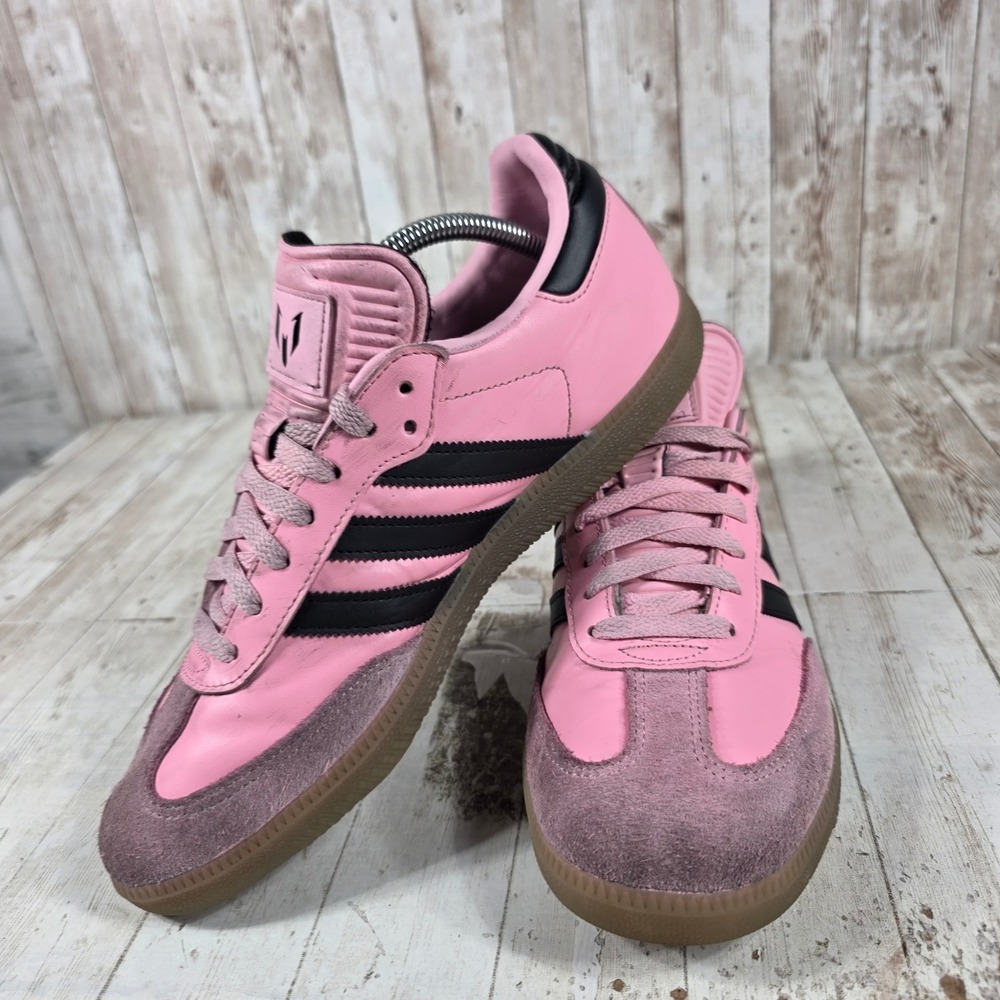Adidas Samba Messi Inter Miami CF Pink Black Gum Sneakers IH8158‎ Mens 9.5 - Picture 3 of 8